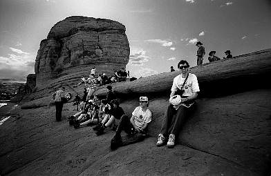Waiting for the sunset at Delicate Arch, Arches National Park