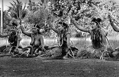 Traditional dance on the Island of Yap/Federal States of Micronesia